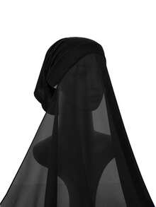 FADZOYLE 1 Stück praktischer einfarbiger Chiffon Hijab & elastische Unterkappe, atmungsaktiver dehnbarer Turban Hut, langer Kopftuchschal, Bandana Hijab, weich und leicht, multifunktional für muslimisches bescheidenes Gebet, täglichen Gebrauch, praktisch und sicher, Zubehör für Frauen, seidig, großzügige Größe für Abendkleider, Party, Reise, Büro, Geschenk, Feiertag, Strandtuch - Verschiedenfarbig - Übersicht 9