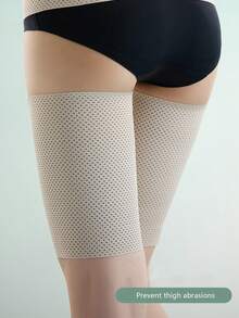 1 Pair Asian Size Thigh Shaper Bands, Button Design, Breathable & Comfortable, Assist Sports, Anti-Chafing Elastic Thigh Bands, Shaping Compression Bands, Suitable For Fitness, Sports, Daily Commute