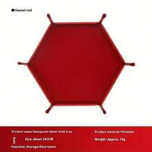 Foldable Hexagonal Dice Tray - A Soft Velvet-Like Storage Box With A Sturdy Metal Frame, Compact Foldable Design, Suitable For Games, Parties, Festivals (Christmas, Valentine's Day, Mother's Day), Festival Gifts, Party Presents, Festival Decorations, Elegant Appearance, Durable Structure, And Festival Shoppers