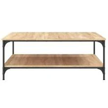 Coffee Table Sonoma Oak 100x100x40 Cm Engineered Wood - Brown - View 6