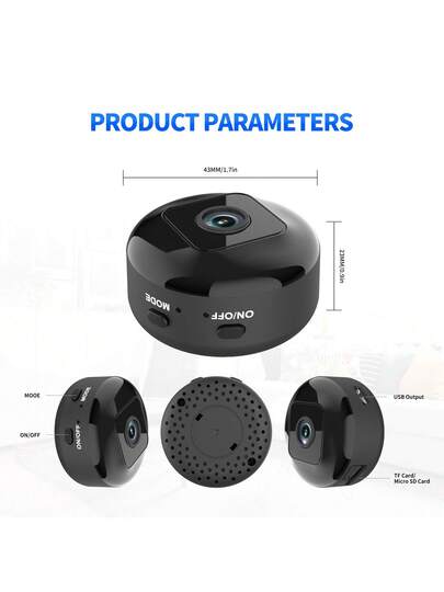 1pc Intelligent Mini Wireless Indoor Security Camera, 1080P HD, Support 2.4G Wi Fi Connection, Night Vision, Voice Intercom, Portable Application Control, USB Power Supply, Rechargeable Lithium Battery, Convenient Installation, Home Monitoring. view 4