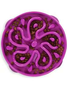 Outward Hound Fun Feeder Slo Bowl, Large Slow Feeder Dog Bowl, 4 Cups, Purple - 紫色 - 查看 10