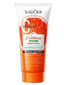 Limpiador Facial Sadoer con Vitamina C 150g – Gel Suave con Aminoácidos y Extractos Naturales para una Limpieza Profunda y Delicada | Control de Grasa y Purificación de Poros | Fórmula Hidratante que Elimina Impurezas, Maquillaje y Exceso de Sebo sin Resequedad | Ideal para Todo Tipo de Piel, incluso Sensible | Deja la Piel Refrescante, Suave, Luminosa y con Aspecto Saludable - Naranja - Ver 6