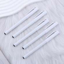 قلم حبر كروي محايد، كتابة سلسة، قرطاسية مكتبية، قلم حبر سائل، تصميم بسيط، قلم حبر كروي بأنبوب بلاستيكي أبيض، لون أسود/أبيض، قلم حبر كربوني، قلم توقيع أعمال بسيط، قلم أبيض محايد عصري بسيط، قلم حبر كروي بأنبوب بلاستيكي أبيض