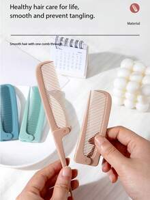 3-częściowy minimalistyczny składany grzebień, składany grzebień ze spiczastym ogonem do stylizacji grzywki, przenośny i wygodny, zestaw do stylizacji włosów, zestaw do stylizacji włosów