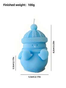 1 Stück Schneemann Weihnachts-Bienenwachskerze - Süße Aromatherapie-Dekorationskerze, Fotorequisite & Winterszenen-Ornament, perfekt für Heimdekoration/Kerzen-Tischmitte mit Bulk-Weihnachtsgeschenkoptionen, geeignet als Geschenk für Frauen/beste Freundinnen & für Winter/Weihnachten
