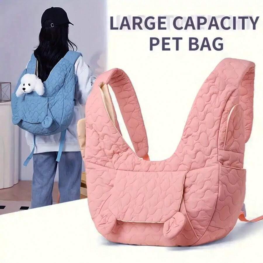 Ba lô đựng thú cưng di động, được làm từ chất liệu vải thoải mái và thoáng khí, phù hợp cho các chuyến đi ngoài trời dành cho mèo và chó nhỏ/vừa, ba lô được chế tác bằng kỹ thuật dập nổi.