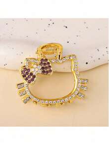 Sanrio Sanrio Hello Kitty Hair Clip Cartoon Rhinestone Hair Claw Clip Kawaii Kitty Cat Hairpin Back Head Hair Non Slip For Face Wash Spa Makeup Decorative Accessories Stylish Hair Grips For Thick Hair(Some Parts May Be Random) Fall Winter Hair Accessories For Women For Vacation Outfits Woman Elegant Hair Clutch