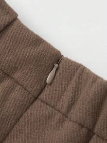 Balabala Girls' Autumn/Winter Pleated Mini Skirt, Versatile & Fashionable Teenage Outfit - Brown Tone - View 5