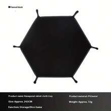 Foldable Hexagonal Dice Tray - A Soft Velvet-Like Storage Box With A Sturdy Metal Frame, Compact Foldable Design, Suitable For Games, Parties, Festivals (Christmas, Valentine's Day, Mother's Day), Festival Gifts, Party Presents, Festival Decorations, Elegant Appearance, Durable Structure, And Festival Shoppers