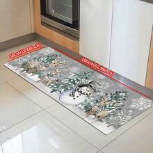 1 buc. Covoraș de Crăciun, covoraș de drenaj durabil pentru bucătărie, sufragerie, intrare, balcon, decor pentru casă, antiderapant, potrivit pentru cafenea, bar, vacanță, petrecere, dormitor, baie