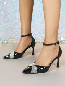 2.5" Pointed Toe Chunky High Heel Casual Women Shoes