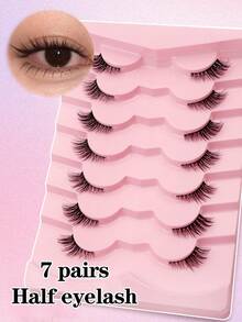 7-10-14-20 pares de pestañas naturales para gatos, pestañas set de pestañas, pestañas postizas, pestañas cómicas, pestañas transparentes y esponjosas, pestañas postizas, pestañas falsas, pestañas esponjosas, grupos de pestañas postizas, pestañas de visón, kits de pestañas kit de extensiones, pestañas esponjosas, pestañas puntiagudas - Negro - Ver 15