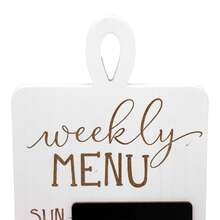 Weekly Menu Board Kitchen Wall Plaque, Farmhouse Wood Kitchen Chalkboard, Meal Planner Wall Organization For Kitchen,Dinning Room - White - View 5