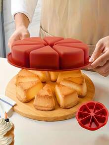 1pc Silicone Triangle Cake Mold,Silicone Triangle Cake Pan, 8 Cavity Pizza Scone Mold,Silicone Scone Pan,Non-Stick Cake Baking Mold,DIY Cake Baking Mold,Baking Products,Kitchen Tools,Home Gifts,Beginner's Items