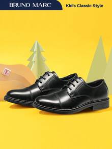 Boy's Oxford  Formal Black Shoes Timeless Style For Young Gents  Fall Back-To-School (Toddler/Little Kid/Big Kid) - 黑色 - 查看 8