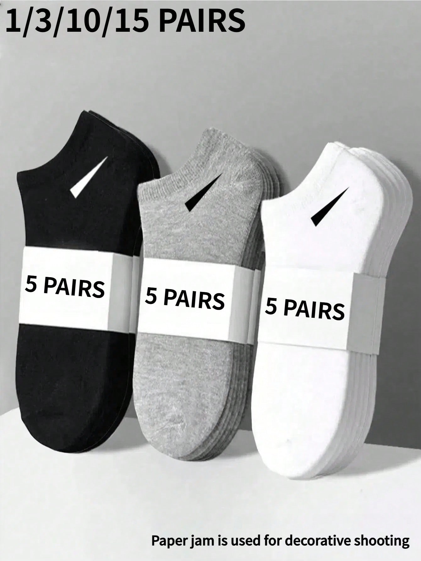 1 زوج/3 أزواج/10 أزواج/15 زوج جوارب يونيسكس مقاس ك...