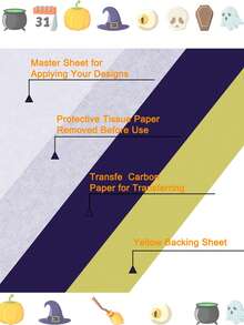 4-In-1 Professional Tattoo Transfer Paper Supplies, Tattoo Transfer Paper, Copier Paper, A4 Tattoo Transfer Paper, Tattoo Machine Tattoo Hand-Drawn Patterns, Tattoo Supplies - Yellow - View 2