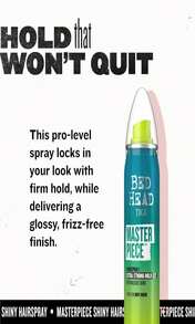 Bed Head By TIGI Frizz Control Hairspray Extra Hold Masterpiece Hair Care Spray For Incredibly Shiny And Glossy Hair, 103 Oz - ColorA - 查看 6
