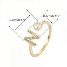 Letter Rings For Women - Lightweight Comfort Piece.Timeless Appeal Adornment.Versatile Daily Accessory.Luxe-Finish Adornment. - Alphabet Ring-s - View 5