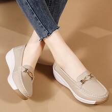 Women's Casual Loafers, Solid Color, Comfortable Slip On Walking Shoes, Women's Lightweight Shoes