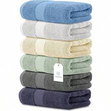 - Toallas de mano para bao, hotel, spa, cocina, de algodn egipcio circular, 41x 76, juego de 6 unidades multicolor - Blanco - Ver 2