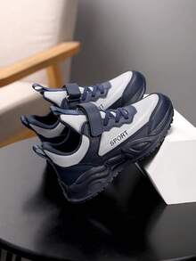 Calçados esportivos infantis, calçados casuais para meninos, tênis de corrida leves e confortáveis