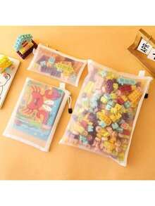 Przezroczysta siatkowa torba na dokumenty z zamkiem błyskawicznym, nylonowa torba na dokumenty, organizer na puzzle, piórnik, torba do przechowywania teczek, artykuły biurowe