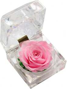 Rosa Eterna De Flores Conservadas Con Caja De Regalo Para Mujer - Regalo Para San ValentíN, CumpleañOs Y Aniversarios (Amarilla) - foto 2 - Ver 2