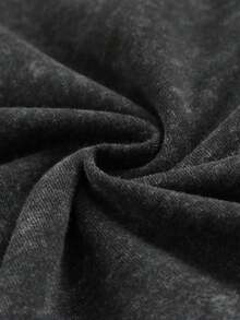 Men's Fashionable Autumn Washed Distressed Pocket Hoodie, Men's Vintage Washed Hooded Sweatshirt With Faith Over Fear Back Print - Y2K Streetwear Oversized Pullover, Pink & White Retro Lettering, Hip-Hop Campus Style, Loose Fit Casual Sweater For Men, All-Season Comfort, Machine Washable, Cordless Design With Front Pocket, Double-Sided Print, Relaxed Fit For Parties & Casual Attire, Sweatshirt For Men, Hoodie, Plus Size Hoodies For Men, Hoodie Jacket For Men, Thick Hoodies For Men - Street Fashion Outerwear - 煙灰黑 - 查看 9