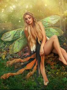 1pc Adult Forest Fairy Ombre Dragonfly Pixie Festival Party Costume Wings