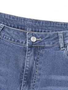 Christmas Plus Size Vintage Blue Loose Fit Wide Leg Jeans For Women, Casual, Flattering, Versatile, Spring/Summer New Arrival, Straight-Cut,Holiday,Festival,Cowgirl Outfit,Jeans,Trousers,Going Out Outfits,Denim Trousers Women,Cowboy Outfit Women,Jeans Women,Bottoms