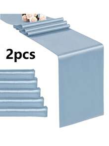 2件/5件/10件缎面婚礼装饰桌旗适用于酒店活动家居生日餐厅宴会丝带桌旗派对桌旗 - 彩色 - 查看 58