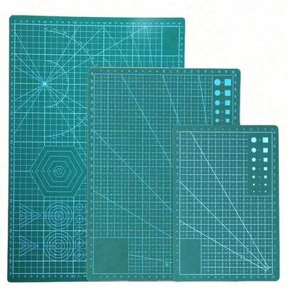 A3 Cutting Mat Board, Handmade Painting Art Craft Non-Slip Cutting Pad, Leather/Fabric/Paper Cutting Board, Multi-Functional Pad With Retractable Craft Knife - Suitable For DIY, Scrapbooking And Envelope Precision Paper Cutter - Durable Plastic, Easy-Press Extended Blade, DIY Handcraft Knife, Assorted Color Engraving Paper Knife