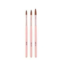 Best-Selling Nail Art Crystal Pen Set - Plastic Handle, Silver-Tip Brushes For Painting & Carving