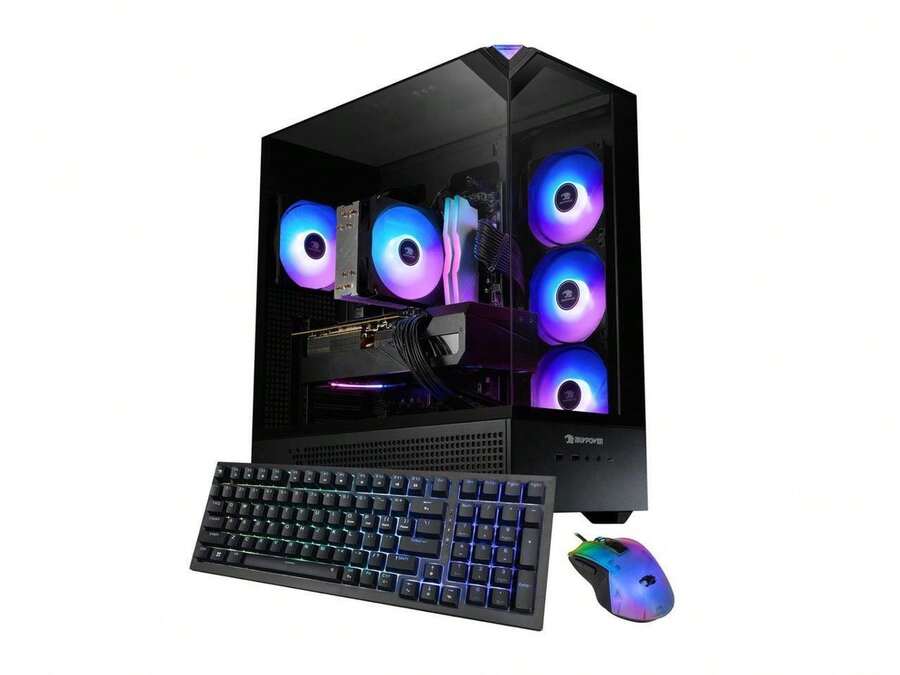 IBUYPOWER Element Gaming PC Desktop - AMD Ryzen 7 8700F, NVIDIA GeForce RTX 5060 8GB, 32GB DDR5 RGB RAM, 1TB NVMe SSD - Xem 1