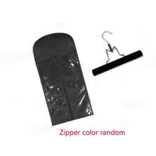 1ocs To 2pcs Wig Storage Bag, Hair Stand With Dust Cover, Zipper Wig Hairpin, Wig Storage Bag, Non-Woven Wig Hanging Clip (Wig Not Included), Halloween - Black - View 11