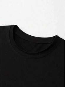 Plus Size Graphic Tee, MY WIFE IS PSYCHOTIC  Men Graphic Tee Top For Summer - màu đen - Xem 3