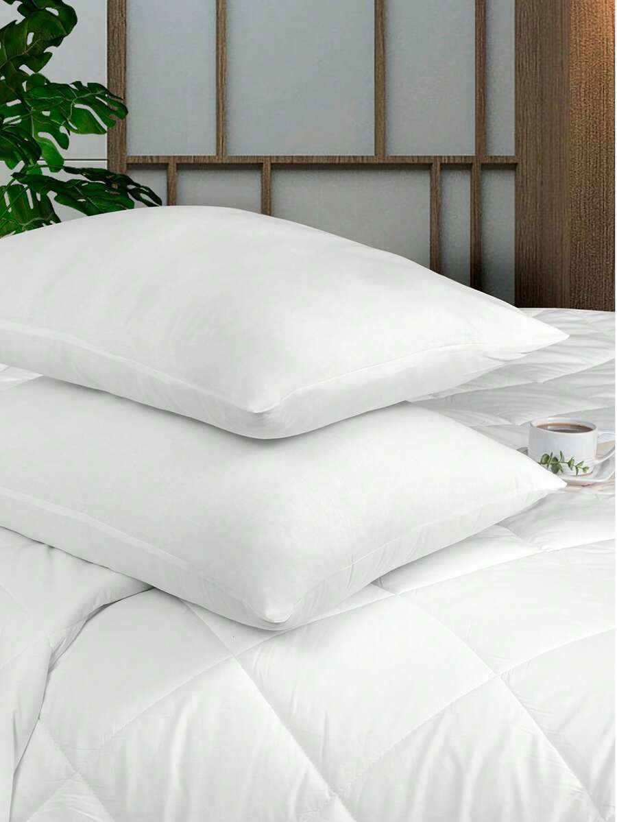 Lovella 2 Packs Silicone Pillow 800 G | 50x70 Cm | Ultimate Sleep Comfort | Soft And Breathable | Made In Turkey - White - View 1