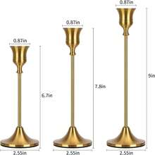 WAXJJDW Candlesticks 6/18-Piece Set For Tapered Candles, Decorative Candlesticks Bulk Candle Stick Holders Tapered Candlesticks Suitable For Table Centerpieces Wedding Dinner Anniversary Home Decoration - Nhiều màu - Xem 6