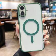 Ốp bảo vệ cao cấp chống sốc màu Macaron, hỗ trợ sạc không dây từ tính, tương thích với iPhone 17 Pro, 17 Pro Max và các dòng 7-16, A56, A17, S25 Ultra, S24 Ultra, phiên bản quốc tế, không phải phiên bản nội địa. - màu xanh đậm - Xem 7