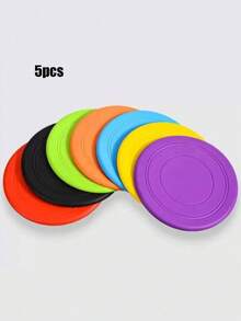 1 Stück/5 Stück gemischtes Farbset, verstärktes Material, weich & langanhaltend, interaktives Trainings-Flugscheibe für Haustiere, tragbares Design, leicht zu werfen | ideal für den Garten, Partys und Sommergeschenke