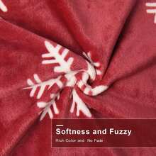 Cobertor de Floco de Neve/Árvore de Natal, Material de Flanela Vermelha, Cobertor Quente para Casa, Cobertor Confortável, Cobertor de Sofá, Cobertor para Dormir, Cobertor para Ar-Condicionado. Objeto Preguiçoso, Festa de Primavera, Outono e Inverno. Presentes de Natal, Enviar para Amigos, Família, Colegas, Vizinhos. Atmosfera de Natal. Tecido Felpudo, Fácil de Cuidar, Macio e Quente. (Padrão/Estilo Aleatório, Entrega Aleatória)