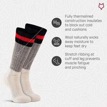 Fox River Outdoorsox para hombre, con durabilidad suprema y termorregulación efectiva, gris, talla XL - M - Ver 4