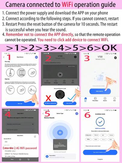 1pc/ Mini Slimme Camera, 2.4GHz Wireless WiFi Security Camera USB/Battery Powered, Portable Indoor/Outdoor Monitor Home, Office, Car Pet, AI Motion Tracking, Night Vision view 2