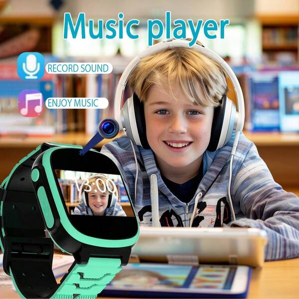 ERUN Intelligente Kinderuhr - 1,44 Zoll IPS HD Bildschirm, 400 mAh großer Akku, mit Wecker, Taschenrechner, Fernfotofunktion und anderen Funktionen, das perfekte Geschenk für Eltern an ihre Kinder