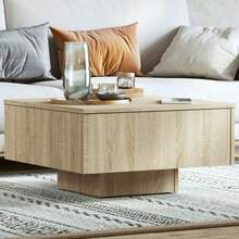 Coffee Table Sonoma Oak 60x60x31.5 Cm Engineered Wood - Brown - View 2