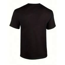 [Ropa Divertida] Camiseta Gráfica para Hombre "Chicken Tendies" - 100% Algodón, Manga Corta, Cuello Redondo en Negro con Letras en Amarillo y Azul Intensas - Casual, para Todas las Temporada - Negro - Ver 2