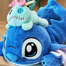 40CM. Genuine 53CM Kawaii Stitch Stuffed Toy Lying Position Stitch Plush Doll Throw Pillow Birthday Gift For Kids Or Girlfriend, The Perfect Decoration - The Perfect Gift. The Perfect Choice For Home Interior Decoration, Party Decoration, Birthday Gifts, And Various Festival Presents, Fashionable.