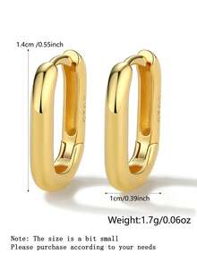 زوج من أقراط حلقية من الفضة الإسترليني عيار 925، حلقات دائرية ناعمة بسيطة، أقراط فاخرة أنيقة للنساء والرجال، مناسبة للارتداء اليومي والكاجوال، هدية مجوهرات لعيد الميلاد وعيد الحب